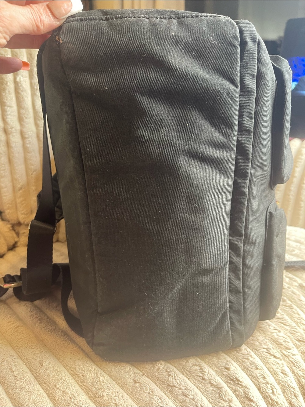 Kipling Large Black Nylon Backpack Laptop School Travel Bag - Picture 5 of 8